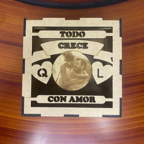 Caja de amor grabada