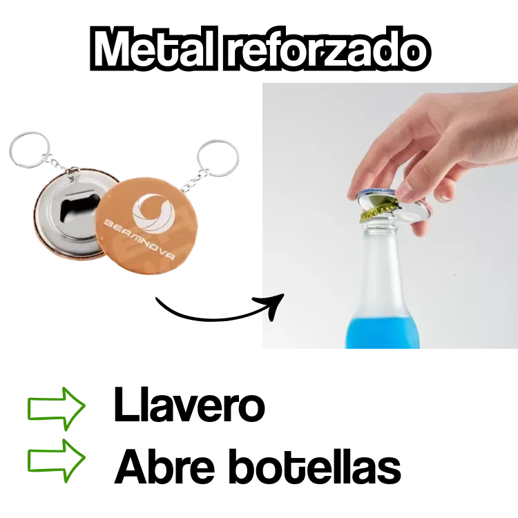 Botones abre botellas y llavero - Imagen 2