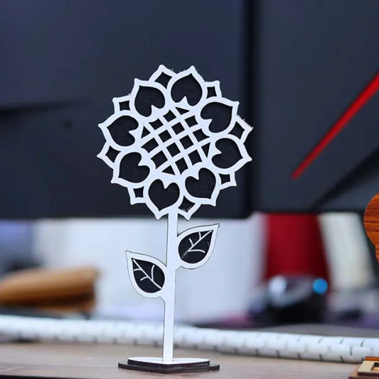Flor de girasol minimalista - Imagen 2