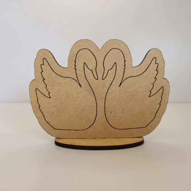 Recuerdo de cisnes de corazón