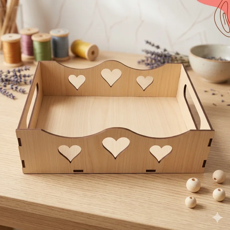 Caja calada de corazones