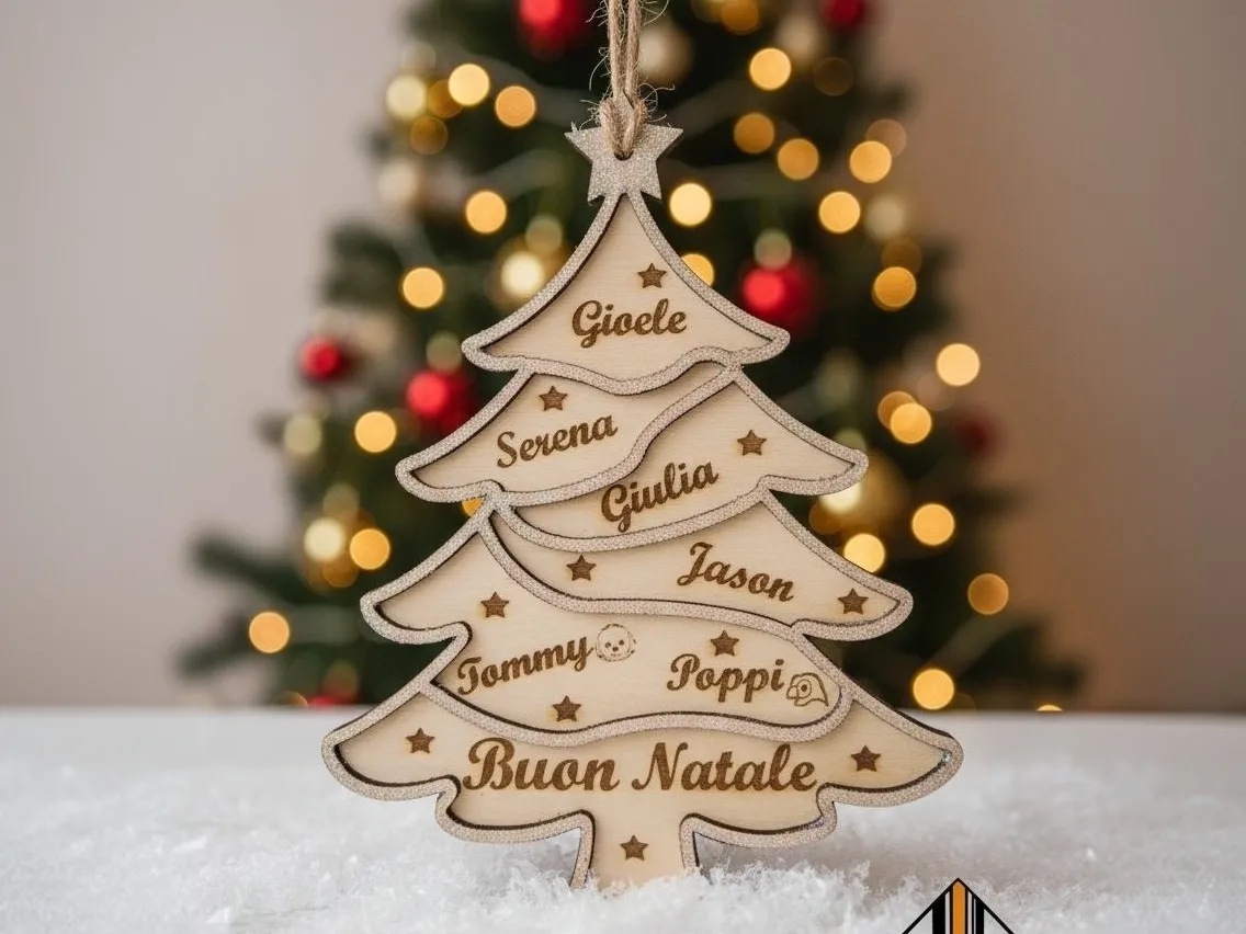 Árbol de Navidad con nombres 1 Árbol de Navidad con nombres