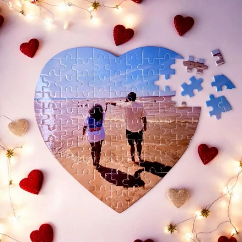 rom002_2 Rompecabezas personalizable en forma de corazón - Imagen 2