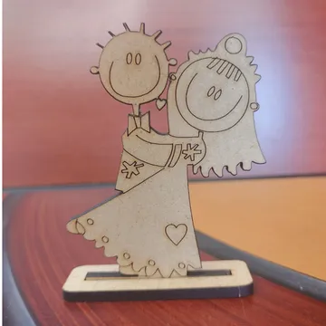 Recuerdo de boda pareja 2. Crudo