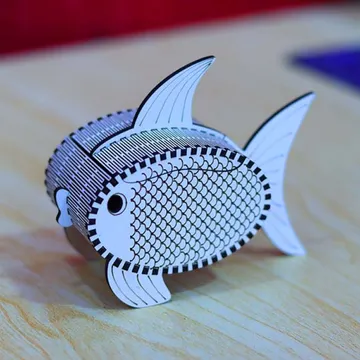 Joyero en forma de pez Blanco