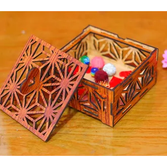 Caja calada con tapa desmontable Cerezo