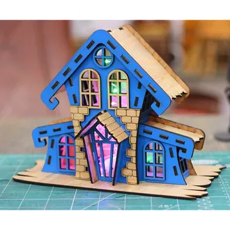 Casa color azul para guadar cosas