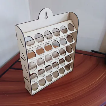 Estanteria para colores acrilicos Negro