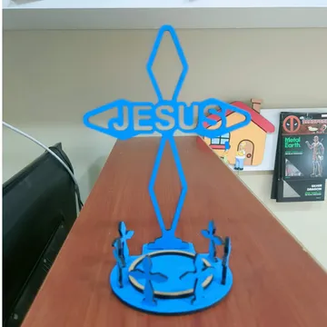 PortaVelas con cruz Figura base