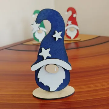 Gnomo navideño azul Rojo