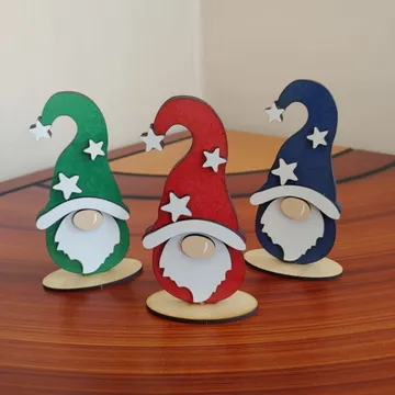 Conjunto de Gnomos de 3 colores Rojo