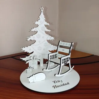 Conjunto figuras navideñas Blanco