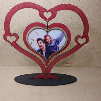 Portarretrato con forma de corazón Borde