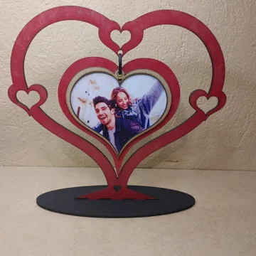 Portarretrato con forma de corazón Borde