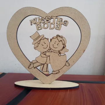 Recuerdo boda corazón 1 Figura