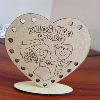 Recuerdo boda corazón 2 Figura