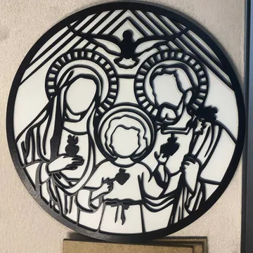 Retrato religoso redondo Figura base