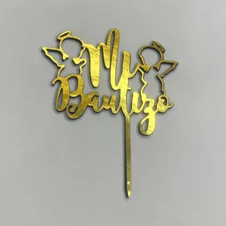 Mi bautizo Topper Dorado