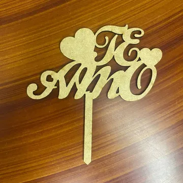 Te amo topper 1 Natural