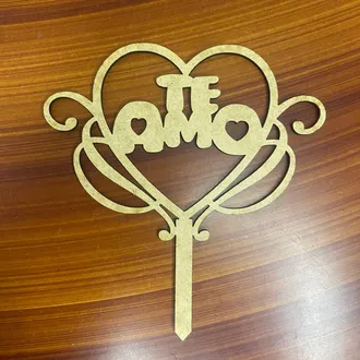 Te amo topper 2 Natural