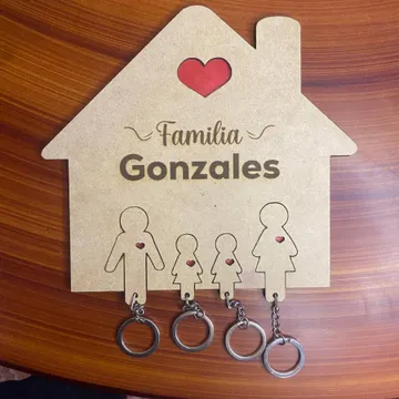 Portallavero familiar Fondo café